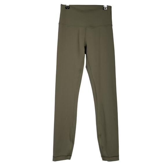 Lululemon 'Wunder' Green Nylon Train High-Rise Tight Size 4 - Picture 1 of 4